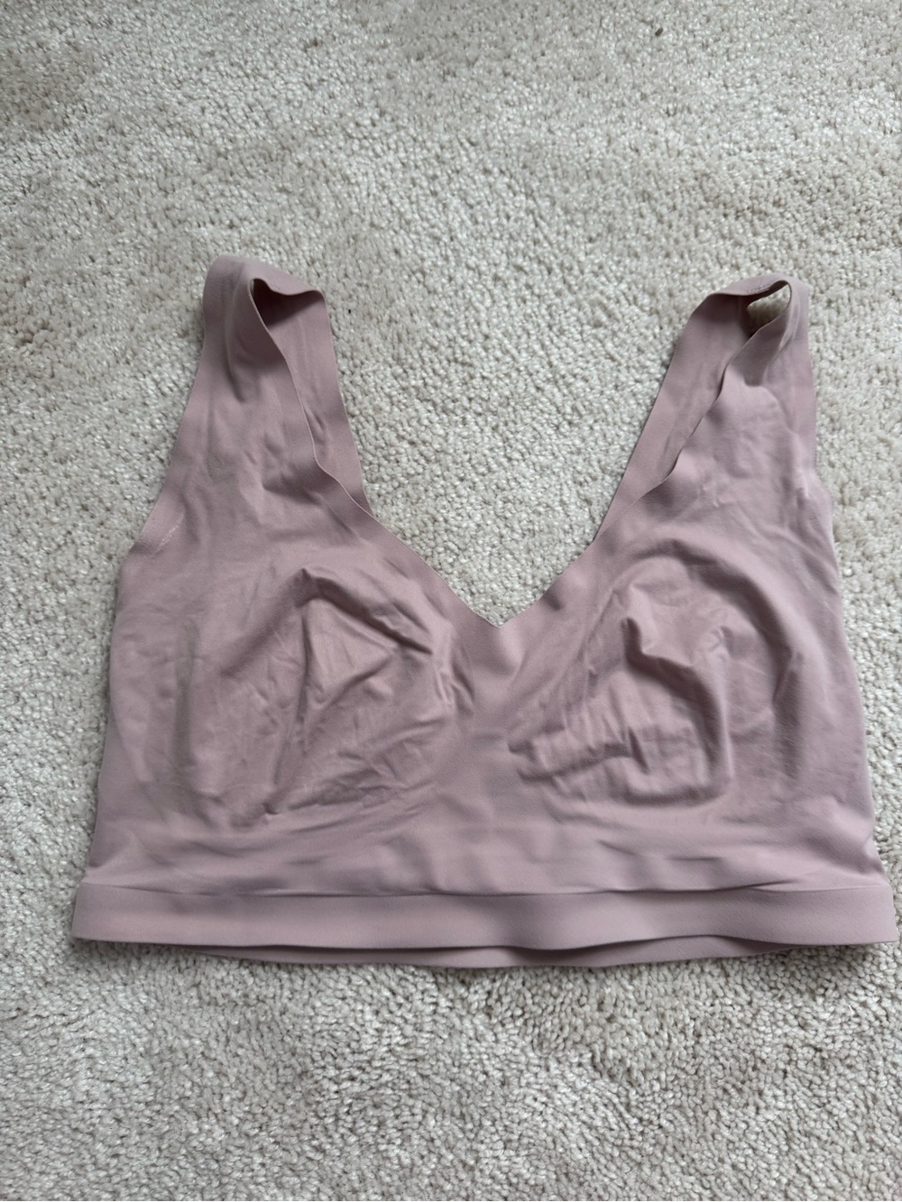 Soma Wireless V-Neck Bralette — Mauve Pink